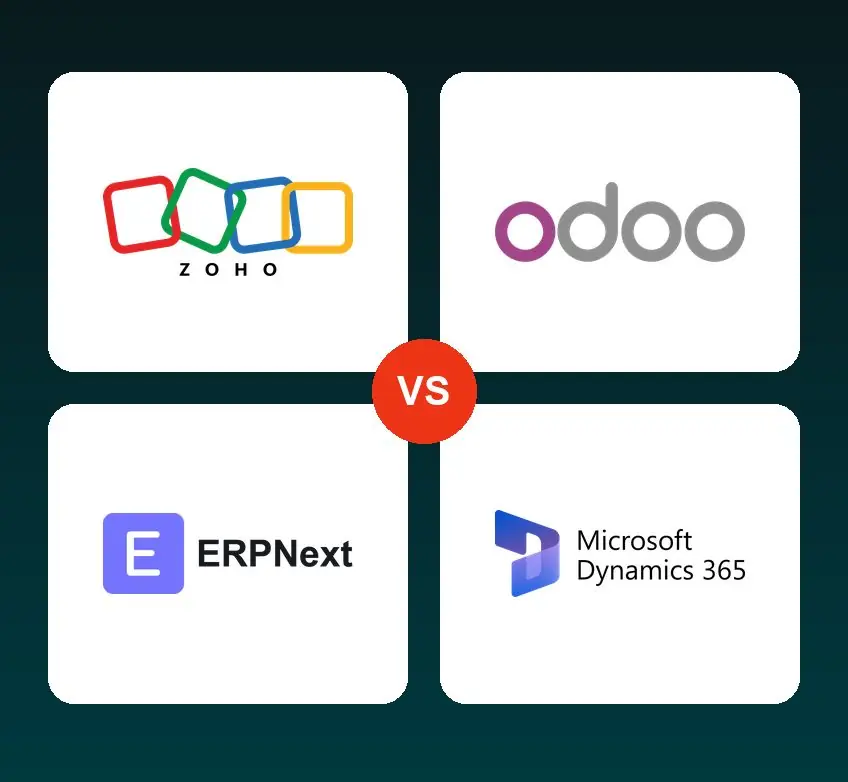 Zoho, Odoo, ERPNext and Dynamics 365 compared