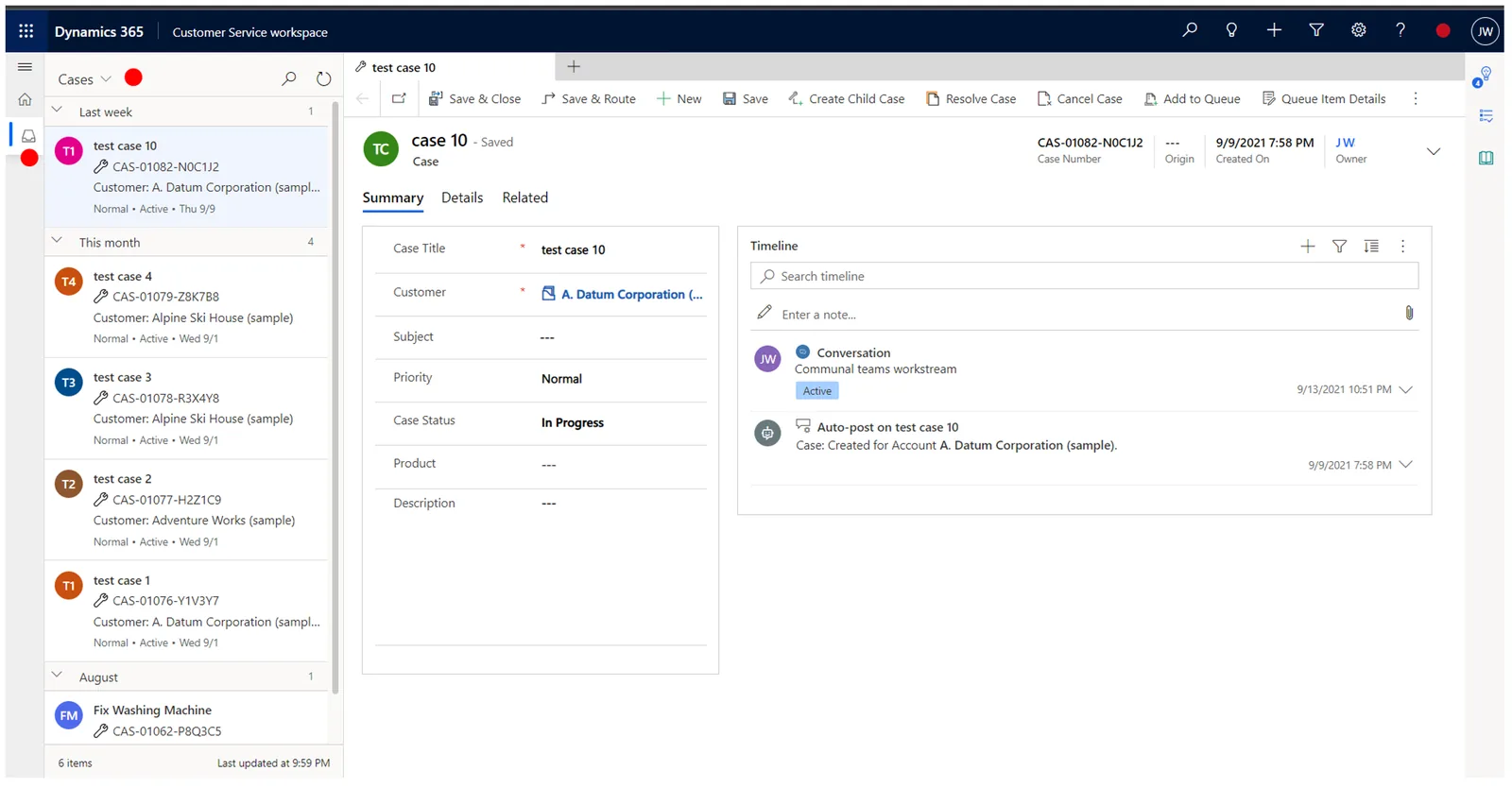 Dynamics 365 Customer Service workspace case inbox - Dynamics 365 Support UAE