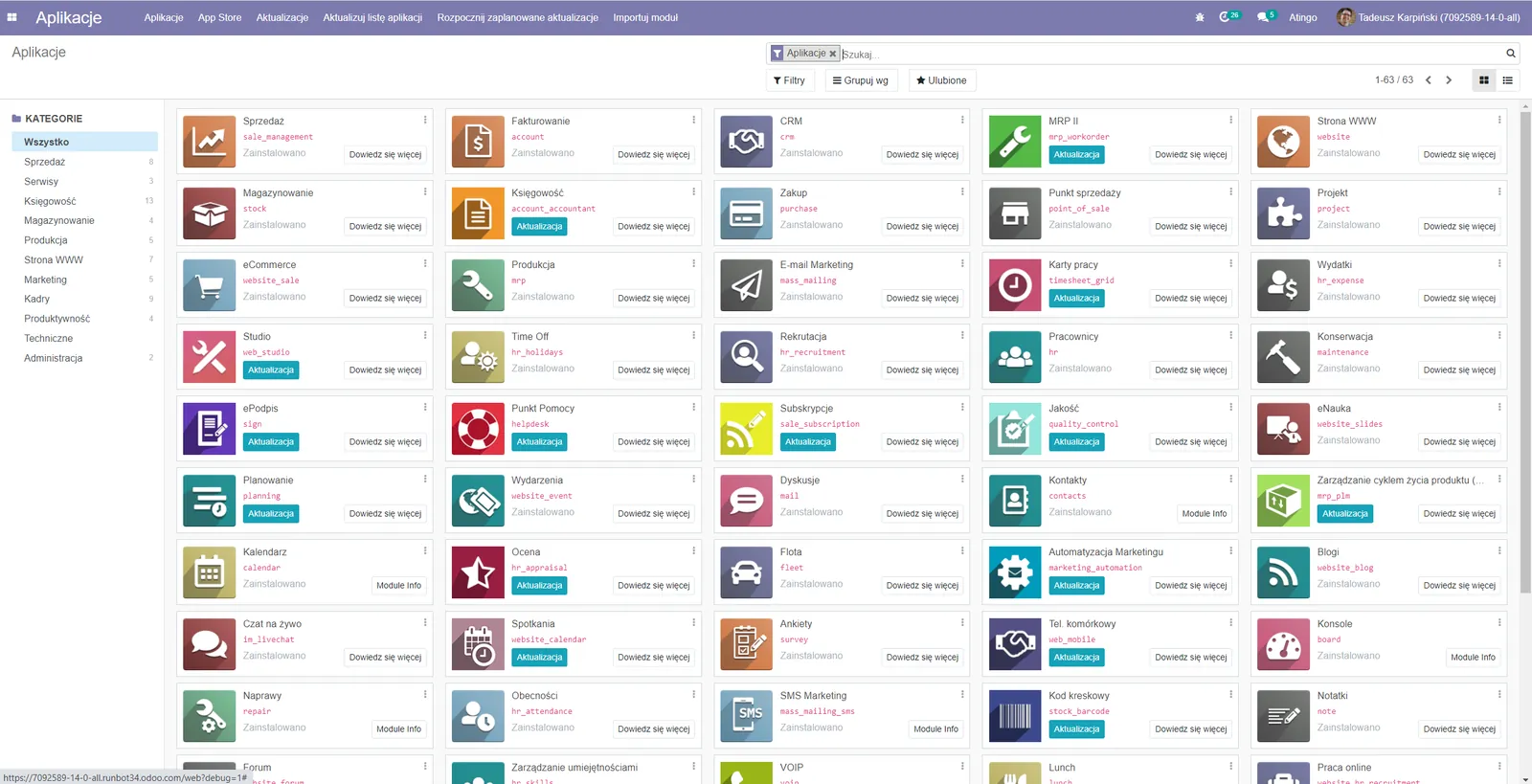 Odoo apps catalogue - warehouse dashboard UAE