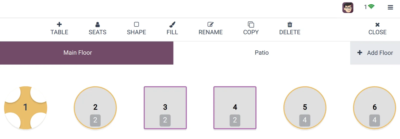 Odoo POS Restaurant floor and table layout editor - Restaurant POS Software UAE